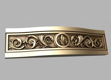 Symmetrycal onlays (Detail of a balcony with a thickening in the center, NKS_1258) 3D models for cnc